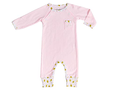 Baby Newborn Girl Organic Cotton Romper Pajama Long Sleeve Onesie Jumpsuit Lemons Unisex (Green, 12-18 Months)