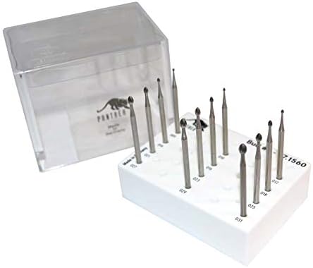 12-Piece Panther Bud Bur Set Sizes 0.90 to 3.10 MM Jewelry Making Rotary Tools