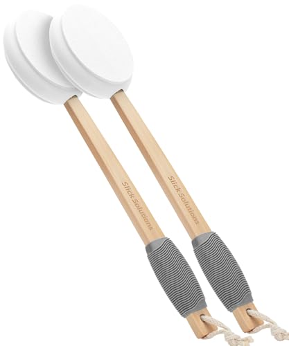 Slick- Lotion Applicator, 17 Inch, 2 Pack, Back Applicator Lotion, Certified Organic, Easy Reach Washable, Self Tanner for All Skin Tone