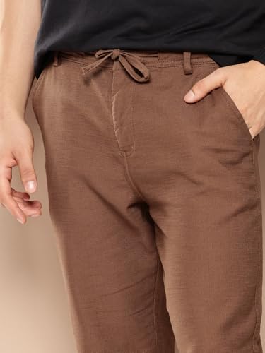 Image of DIVISIVE Men's Relaxed Fit Cotton Linen Blend Trousers