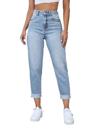 jeans for women trendy Casual Hem Cropped Denim Pants With Pockets