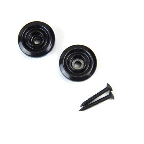 Bass Guitar String Retainer Guide Large button Style, Black (set of 2)