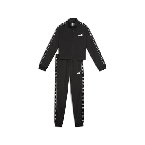 PUMA Mädchen ESS TAPE Poly Suit G Gestrickte Anzüge, PUMA Black,
