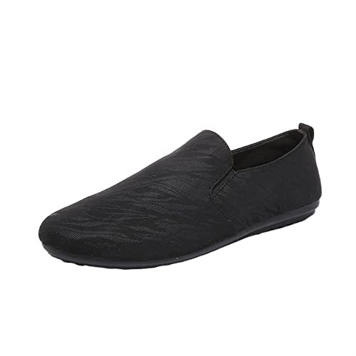 Loafers for Men Venetian Loafers Solid Colors Simple Cloth Flat Heel Comfortable Flexible Fashion Walking Slip-on