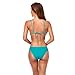 Bikini d'été pour femme - Taille haute - Bikini de plage push-up - Dos nu - Bikini sexy - Maillot de bain - Soutien-gorge réglable - Mode plage - Deux pièces, bleu clair, XXL
