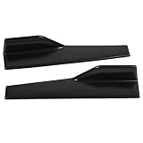 EVGATSAUTO 2 szt. Listwy progowe samochodu, uniwersalna błyszcząca czarna listwa boczna Rocker Splitter Winglet Wings Canard Dyfuzor