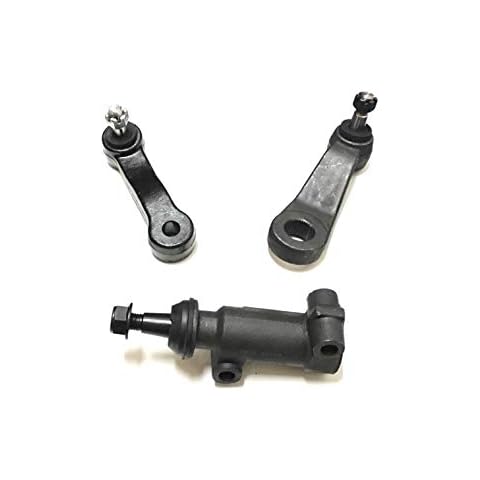 PartsW - New 3 Pc Steering Kit For Cadillac Escalade 2002-2003/ Chevy Silverado 1500 Classic 2007/ GMC Sierra 1500 99-06 + More/Idler Arm Bracket Assembly + Pitman Arm with 3 Groove Spline Cover