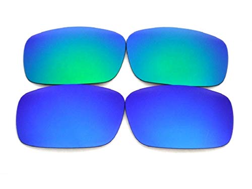 GALAXYLENSE Galaxy Replacement Lens For Oakley Chainlink Sunglasses Blue/Green Polarized