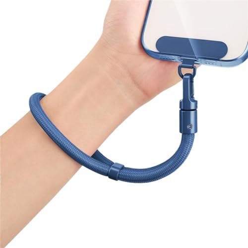 Conception autobloquante anti-chute sur cette lanière de téléphone réglable en polyester