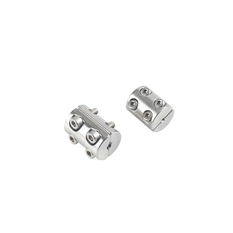 Pinces Serre-câble Acier Inox 304 - Lot De 2 Pour Câbles 3 à 8 Mm - Double Pivot, Boulons Hexagonaux - Pour Hamac, Store, Industrie