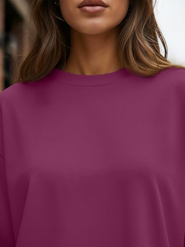 Trendy Queen Womens Oversized Long Sleeve T Shirts 2025 Basic Crewneck Tee Fall Tops Casual Workout Y2K Clothes