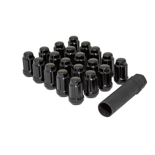 Image of Gorilla Lug Nut, Acorn, 12 mm x 1.50 Thread, 60 Degree Seat, Closed End, Key, Steel, Black Chrome, Universal, Set of 20