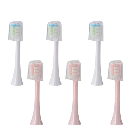 Replacement Brush Heads,Compatibility For SOOCAS X3U/X3Pro/X5/V1/D2/D3 6/12pcs Bristle Electric Toothbrush(SHUSHI-WH3PK3)