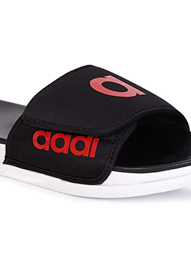Image of AADI Men's Synthetic Leather Daily Casual Sliders /Flip Flop & Slippers