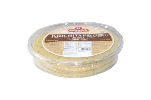 Image of Ganesh Papad Khichiya Rice Crispie Jeera Papad, Suitable for Jain, 400g