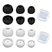 Produktbild 12 Stück / 6Paar Silikon Ersatz Ohrstöpsel, Kopfhörer-Ohrpolster Weiche Aufsätze in Größen S/M/L - Passend für Die Meisten Kopfhörer- Schwarz & Weiß