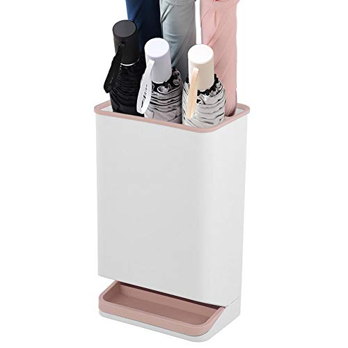 Wetour - Paragüero Rectangular, Adecuado para Bastones de Uso doméstico, con Ganchos y Bandeja colectora