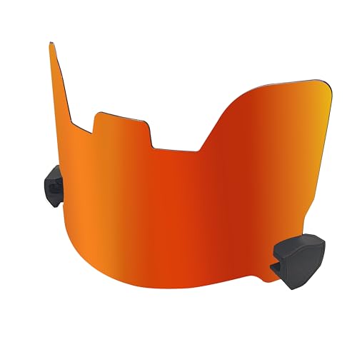 Fenduoer Football Visor,Eye-Shield Visor for Helmet, Clear Visor Fit, Scratch Resistant, UV Block, Anti-Fog for Adult&Youth Football Helmet with Clips(Revo RED)