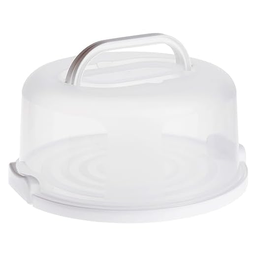 Juvale Round Cake Carrier with Lid and Handle, Dessert Container for Pie, Cupcakes (12 x 5.9 In)