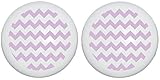 Purple Lavender Chevron Print Drawer Knobs/Ceramic Cabinet Pulls Chevrons Nursery Decor for Baby Girls (Set of Two)