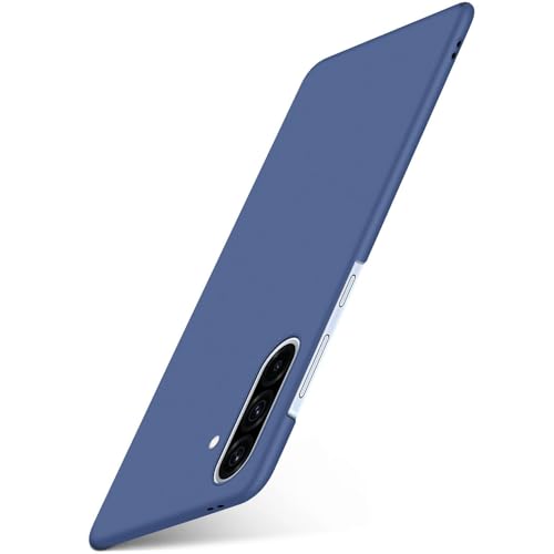 moex Alpha Coque de protection pour Samsung Galaxy A36 5G - Ultra fine - Avec protection de l'appareil photo surélevée - Coque rigide arrière - Minimaliste - Bleu mat