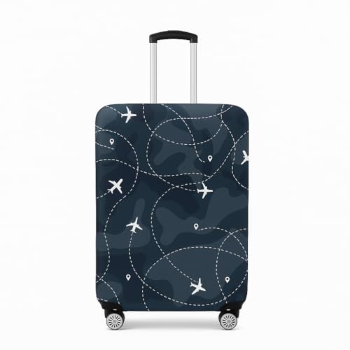 Image of Printed Luggage Cover for Traveling Bag & Suitcase - Stretchable & Scratchproof Trolley Protector with Velcro Lock & Lightweight Washable Material(Suitcase Bag Not Included, Only Cover in Product)