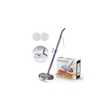 Scrub & Steam Mop mit rotierenden Wischpads, All-in-One Schrubben und Desinfizieren Bodenreiniger, XL-Wassertank, 60 cm Kabel, LED-Scheinwerfer, selbststehend für Hartböden, Laminat, Marmorböden (lila
