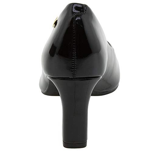 Sapato Vizzano Peep Toe Verniz - Preto - 39