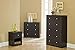 Tvilum, 1 Drawer 1 Shelf Nightstand, Bedroom Furniture, Silver Drawer Knobs, Dark Brown