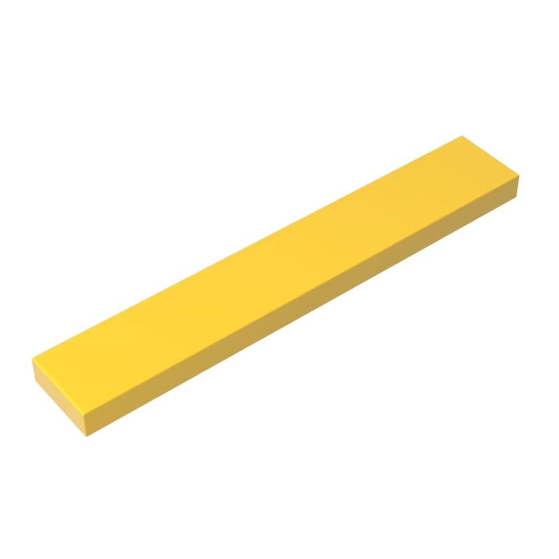 Gobricks 6636 Foundation Plate Tile 1x6 with Groove 50 Pieces GDS-564 Compatible with Lego Building Blocks Color:Yellow — image 1
