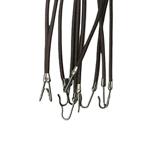 CLUB BOLLYWOOD 10Pcs Ponytail Hooks Holder Bungee Bands Hair Ropes Cord Elastic Clips Brown | Styling Products |Health & Beauty | Styling Products | Hair Care & Styling