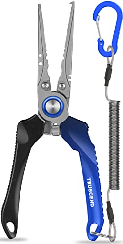 TRUSCEND Fishing Pliers Saltwater with Mo-V Blade Cutter