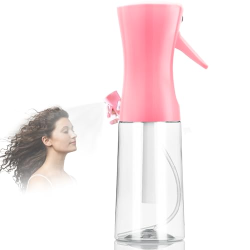 Image of Spray Bottle, Fine Mist Spray Bottle for Hair, Ultra-Fine Continuous Spray Bottle for Skincare, Plant Care, Pet Grooming, Cleaning and Disinfection, Refillable Spray Container (1Pcs Light Pink Clear)