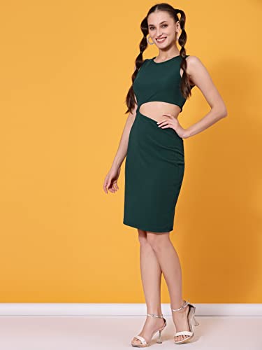 Image of OOMPH! Women's Polyester Blend Bodycon Knee-Length Dress Pack of 1