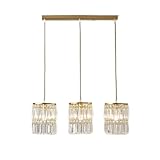 All Copper Restaurant chandeliers丨Crystal Pendant Luminaire丨3-lights Led Ceiling Light Fixture Dimmable Lighting Fixtures Hanging丨Creative Dining Room Decoration Hanging Lamp Wall lamp