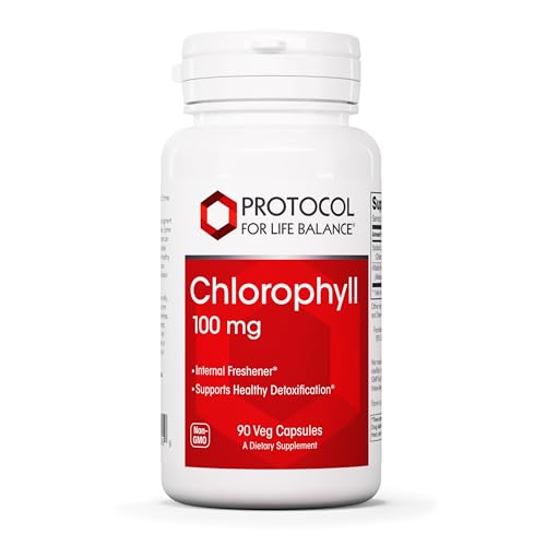 PROTOCOL FOR LIFE BALANCE Chlorophyll - Supports Detox Cleanse, Liver Function & Internal Deodorant* - Non-GMO & Soy Free - 90 Veg Capsules