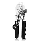 Upgraded wall-mounted commercial can opener, manual heavy-duty folding hand crank with a comfortable long handle, suitable for of cans, including large cans for seniors. A kitchen essential.