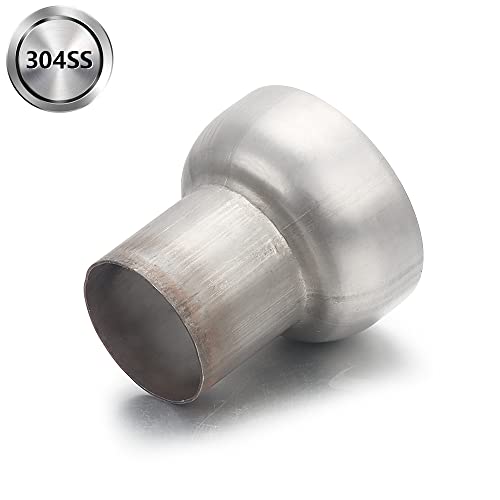 Image of A-KARCK Exhaust Adapter Connector 2 inch OD to 4 inch OD, Exhaust Pipe Reducer 4 inch Overall Length 304 Stainless Steel