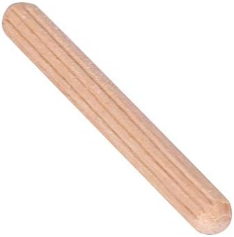 6mm x 50mm dowels Wood, Unibell 50pcs Cabinet Drawer Round Fluted Wooden Craft Dowel Pins Rods (M6*50)