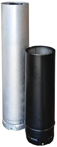 PelletVent Pro 4" Pellet Chimney Extension Pipe - 12"