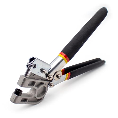 Toplionace Abrazadera de Quilla de Acero Ligero, Punzón de Crimpadora de Pernos de Acero de Alto Carbono de 12 Pulgadas Pinzas de Sujeción de Quilla Alicates de Metal de Boca Plana