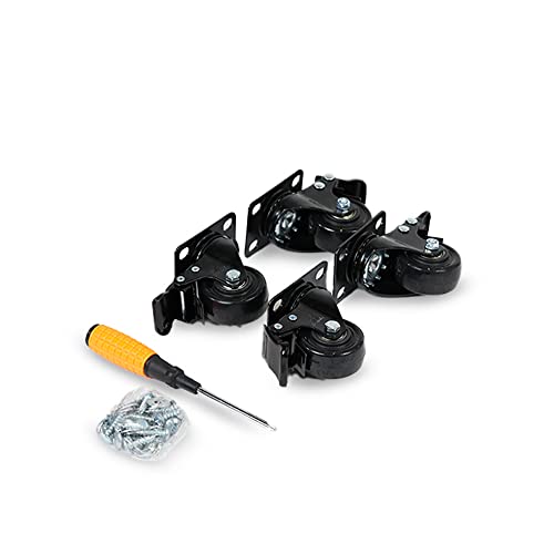 bestTools Schwerlastrollen 50mm 4er Set inkl. Schrauben und Werkzeug | Möbelrollen mit Bremse | Transportrollen 135kg Belastung Cover