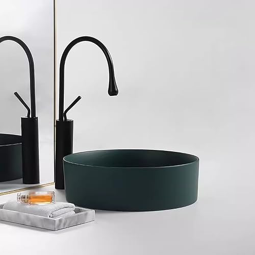 Lavabo céramique vert foncé idéal balcon et petit espace - 8