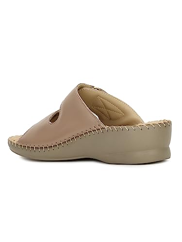 Image of Scholl Women's Trim Mule Nude Heels - 4 UK (6740162)