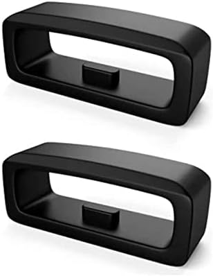2 x Rubber Watch Strap Part Silicone Keeper Replacement Sports Black Holder Retainer Loop Smart Watch | Various Sizes | 18mm | 2 Pack
