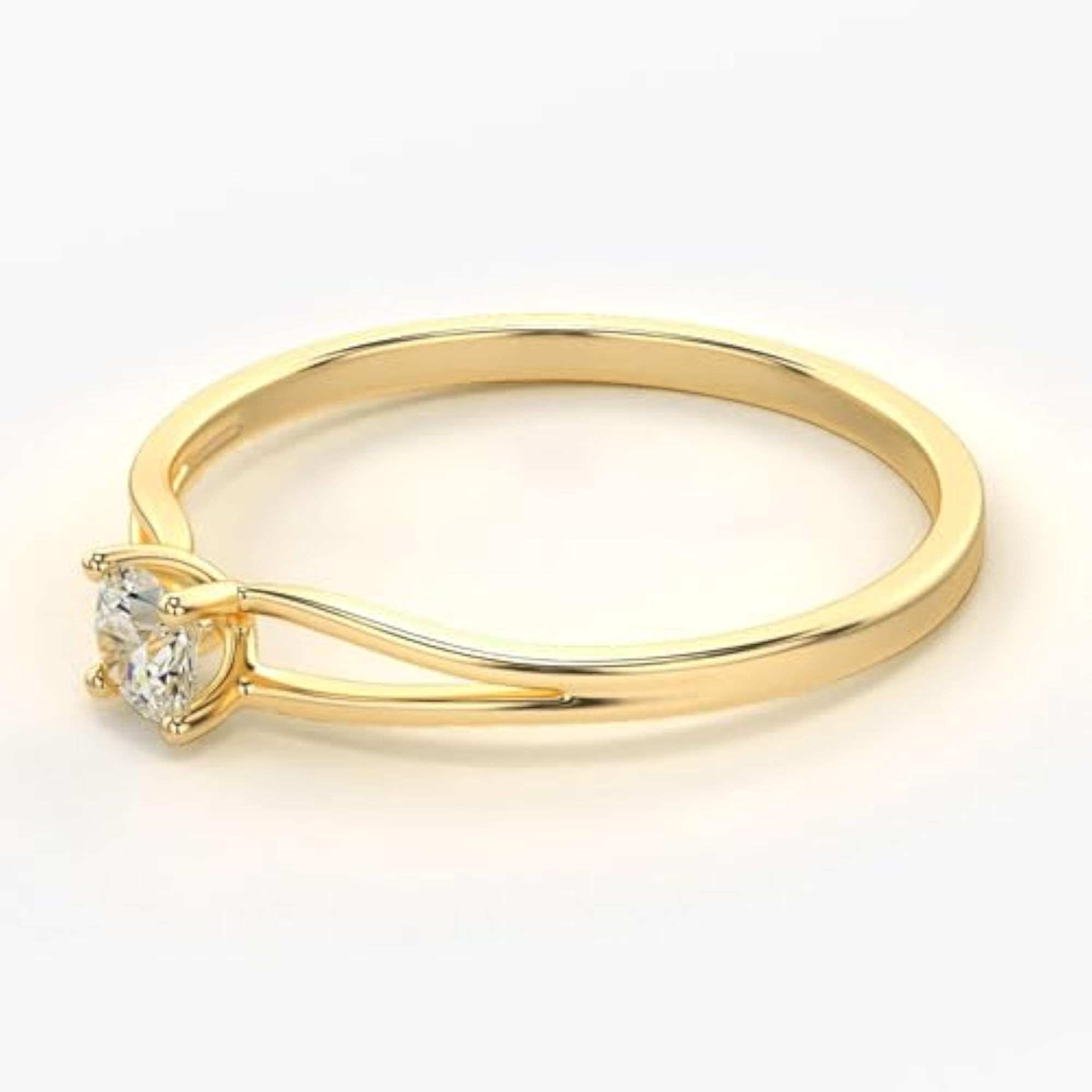 Women's Sterling Silver & Lab Grown Diamond 0.17cts Ring, Elegant