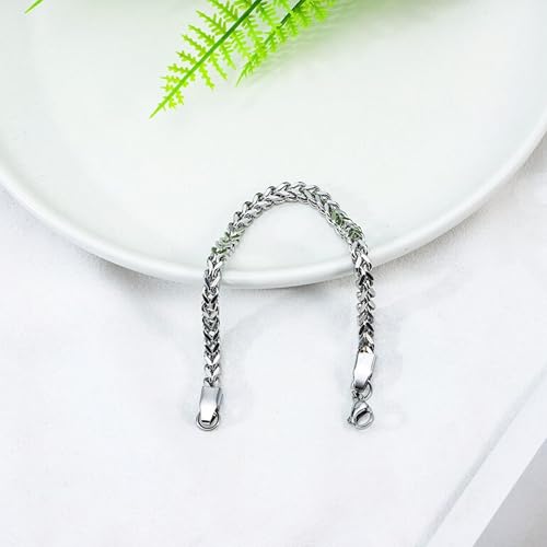 Image of Fashion Frill Stylish Bracelet for Men Stainless Steel Hand Chain Band Jewellery Accessories For Boys Gift for Husband & Boyfriend