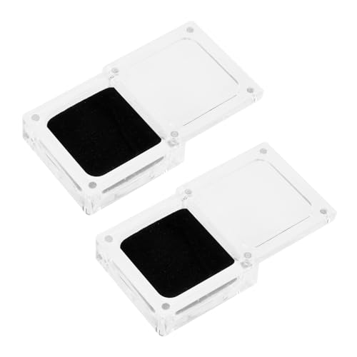 NOLITOY 4 Pcs caixa de jóias de caixa magnética brinco vitrine de acrílico caso cabine de exibição o