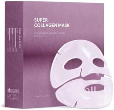AROCELL Super Collagen Overnight Hydrogel Mask with Retinol, Stem Cell & Pure Atelo Collagen | Firming, Lifting, Plumping, Long-Lasting Glow | Korean Glass Skin Care | 43g x 8