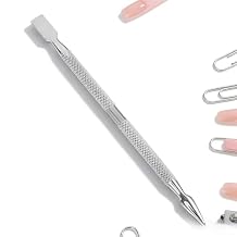 NOLITOY Cuticle Pusher and Nail Cleaner Tool - Professional Grade Stainless Steel Dual Sided Gel Polish Peeler Scraper - Manicure Pedicure Stick for Fingernails and Toenails Care